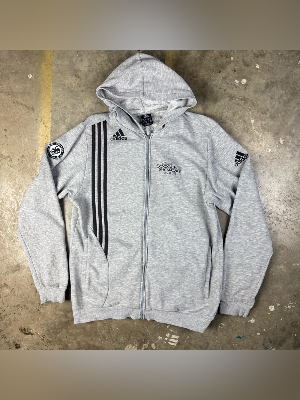 Disney Chelsea FC Hoodie Medium Adidas Zip Up 2008 Soccer Wide World of Sports